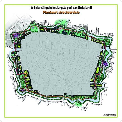 Kaart van het langste park van Nederland op de website van de gemeente